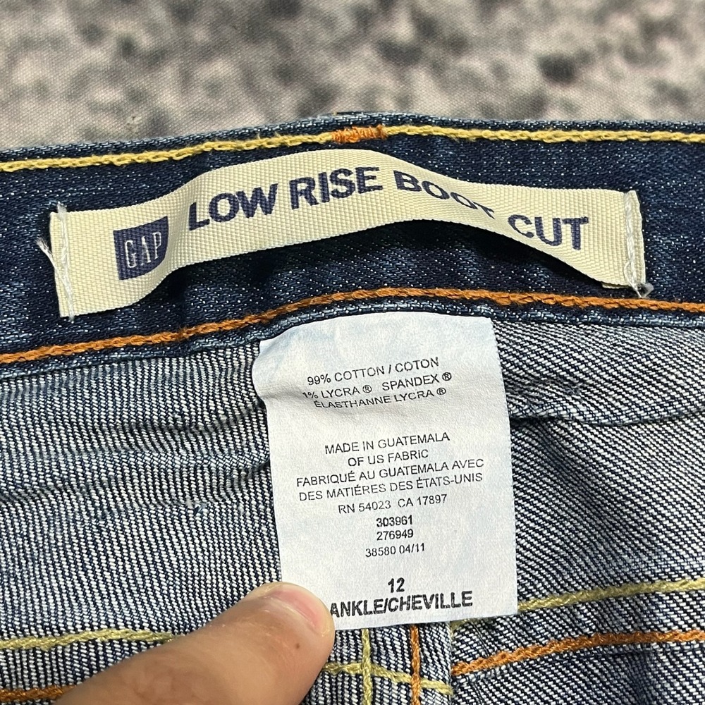 NWT Gap Low Rise Bootcut Jeans Womens 12 (34x30) Blue Western Hippie Y2K - Picture 7 of 16